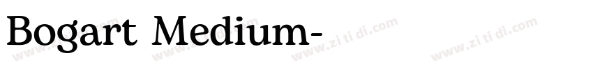Bogart Medium字体转换